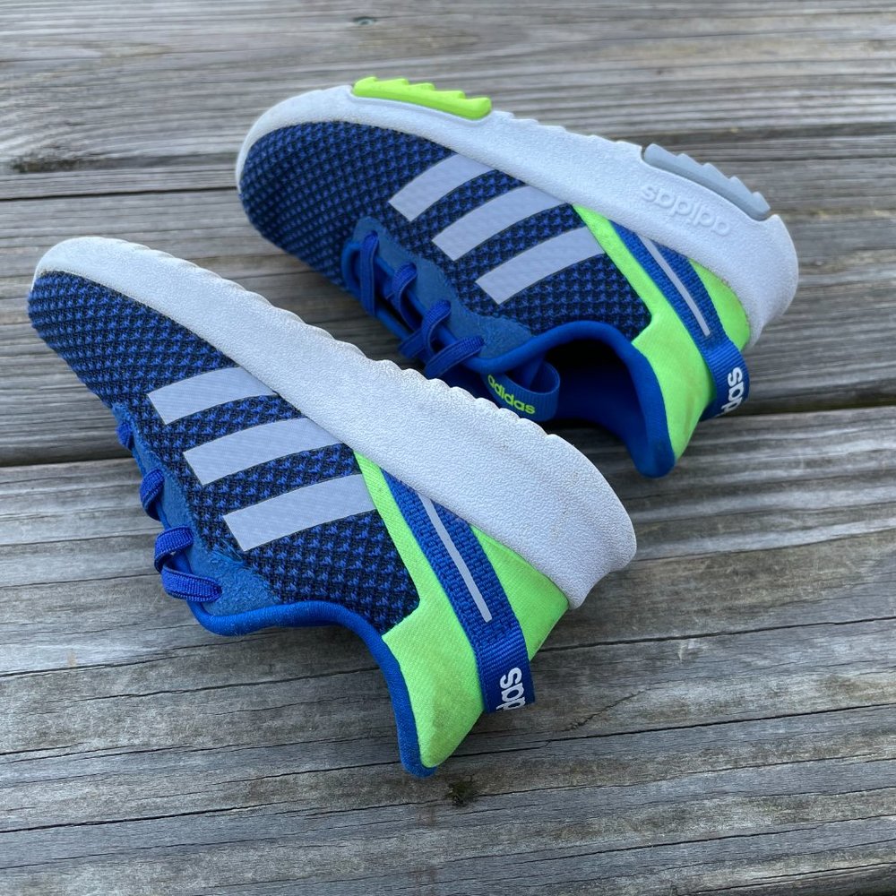 Adidas Kids Sneaker Blue Shoes size 8k - Picture 10 of 11
